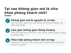Tại sao không gian mở là chìa khóa phòng khách nhỏ?
