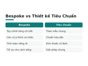 Bespoke vs Thiết kế Tiêu Chuẩn