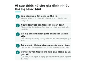 Vì sao thiết kế cho gia đình nhiều thế hệ khác biệt