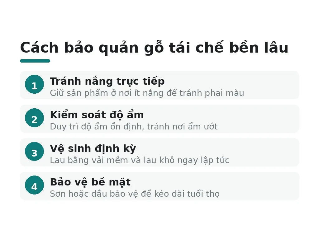 Độ Bền Và Cách Bảo Quản Gỗ Tái Chế Ra Sao?