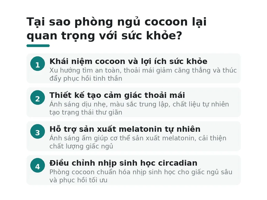 Tại sao phòng ngủ cocoon lại quan trọng với sức khỏe?